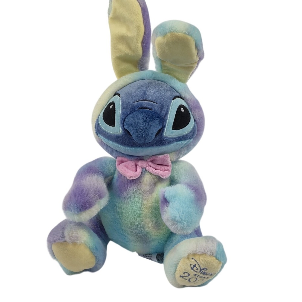Disney 2020 Stitch Easter Plush Bunny Eggstraterrestrial 15" Disney Store TieDie